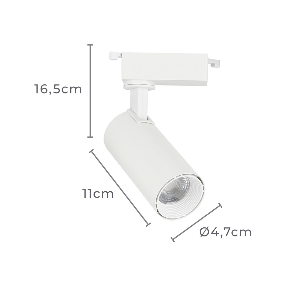 Spot Direcionável Para Trilho Eletrificado Nordecor Nize 10w Bivolt Branco 3000k Luz Amarela 6476
