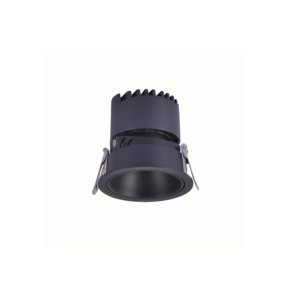 Spot De Embutir Nordecor Zagle Redondo Led Alto Irc 97 10w Bivolt Preto 2700k Luz Amarela