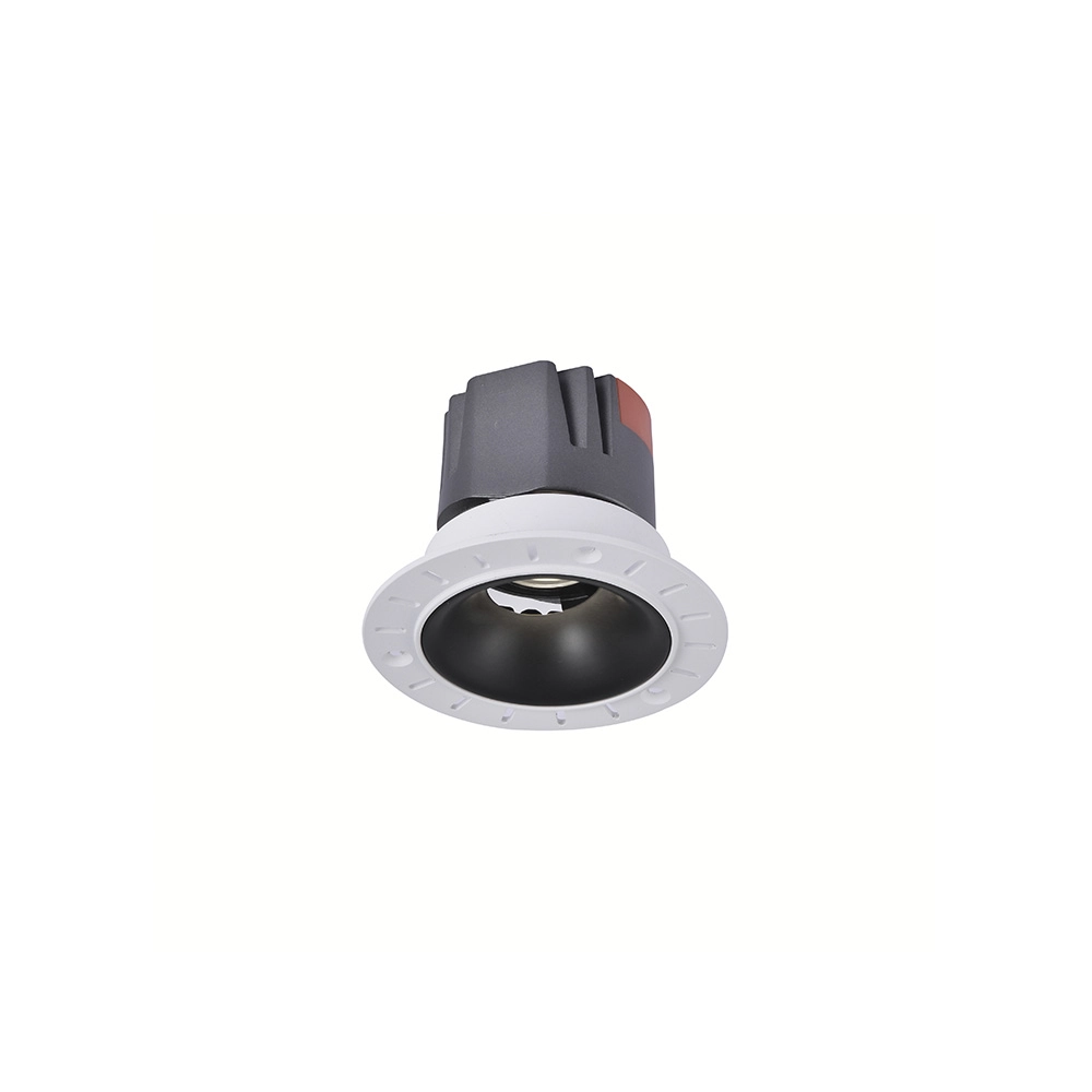 Spot De Embutir Nordecor Zagle No-frame Redondo Led Alto Irc 97 5w Bivolt Preto 2700k Luz Amarela