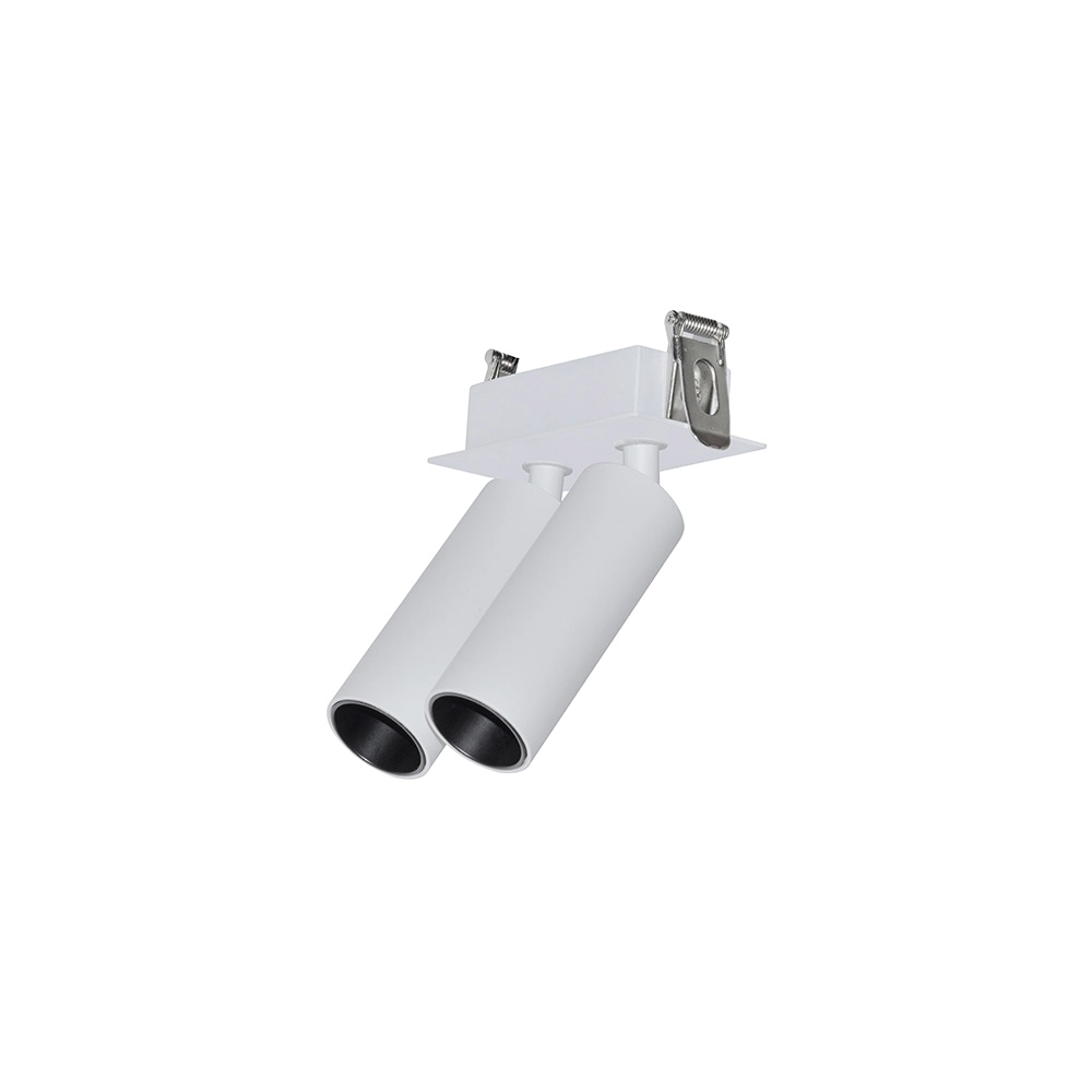 Spot Direcionável De Embutir Nordecor Kona Duplo Led Alto Irc 97 Bivolt Branco 2700k Luz Amarela