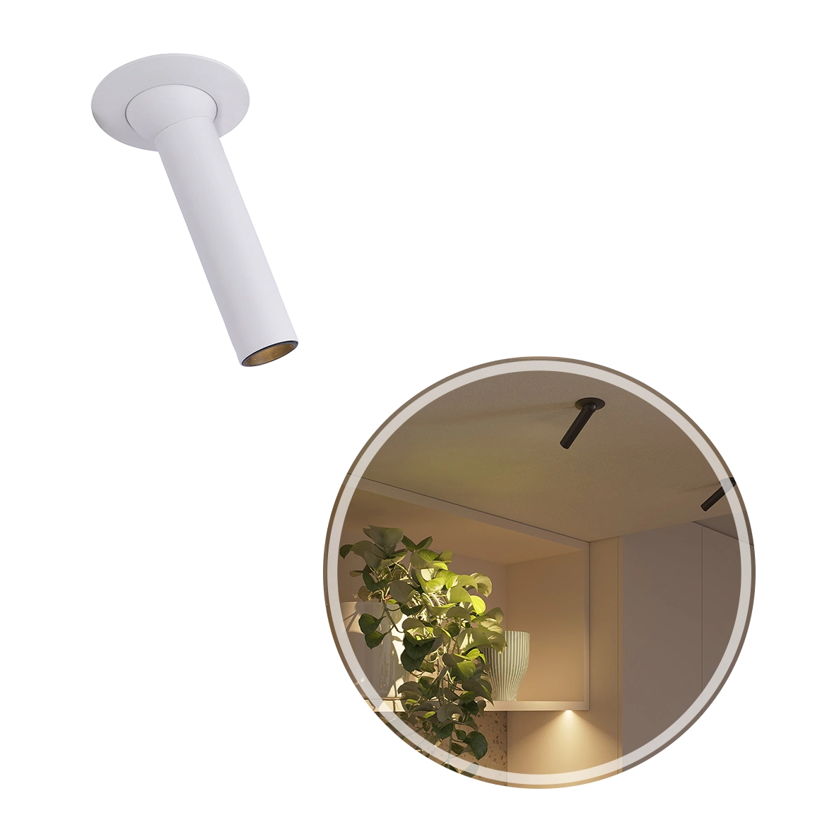 Spot Led Embutir Lea Direcionável 24° 13,3cm 5w 2700k Branco Nordecor St2924