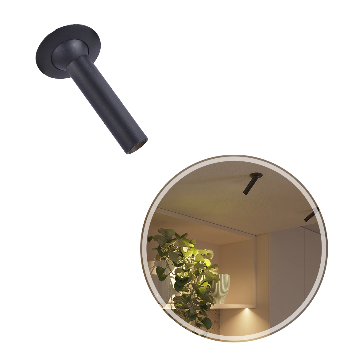 Spot Led Embutir Lea Direcionável 24° 13,3cm 5w 2700k Preto Nordecor St2924