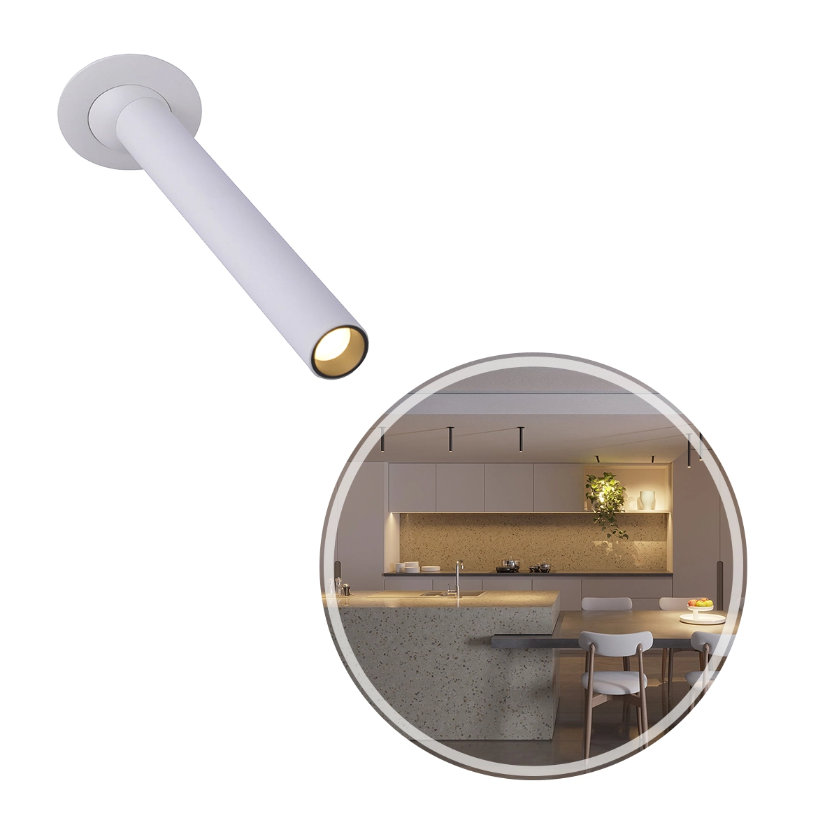 Spot Led Embutir Lea Direcionável 24° 23cm 5w 2700k Branco Nordecor St2924