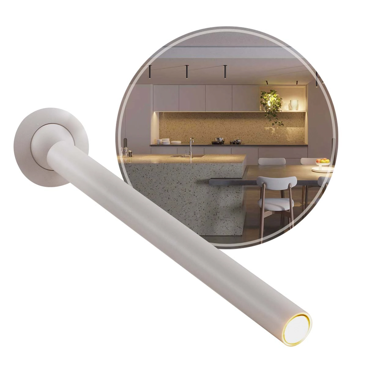 Spot Led Embutir Lea 33cm 5w 2700k 24° Direcionável Branco Nordecor St2924