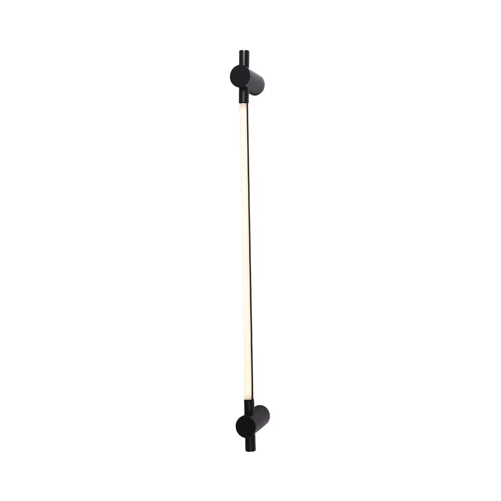 Arandela Nordecor Lina 60cm 9w Led Bivolt Preto 3000k Luz Amarela