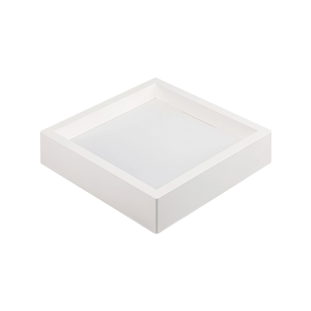 Painel De Led Nordecor Quadrado Kais De Sobrepor Recuado 24w Bivolt Branco 3000k Luz Amarela 4249