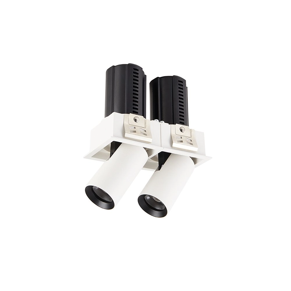Spot Embutir Redondo Retrátil Aiva Irc97 24º Duo 2x7w 2700k Br-nordecor