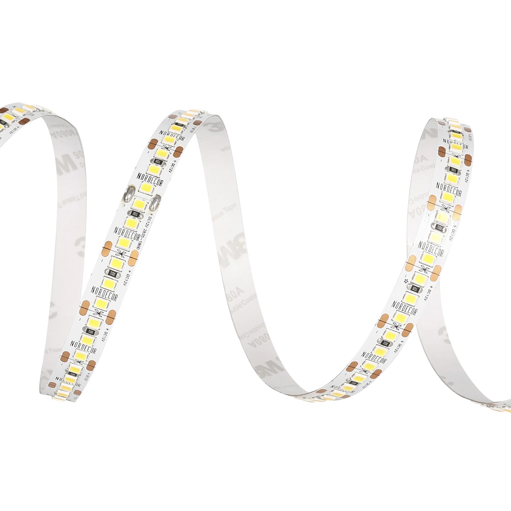 Fita De Led Nordecor Odda Com 5 Metros Alto Irc 97 180leds/m 7,2w 12v 3000k Luz Amarela 7225