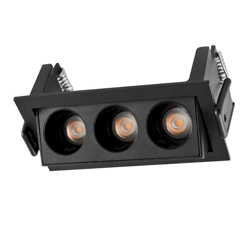 Spot Embutir Downlight Powerus Móvel 6w 3000k 540lm 38º Ip20 Irc90 Preto-nordecor