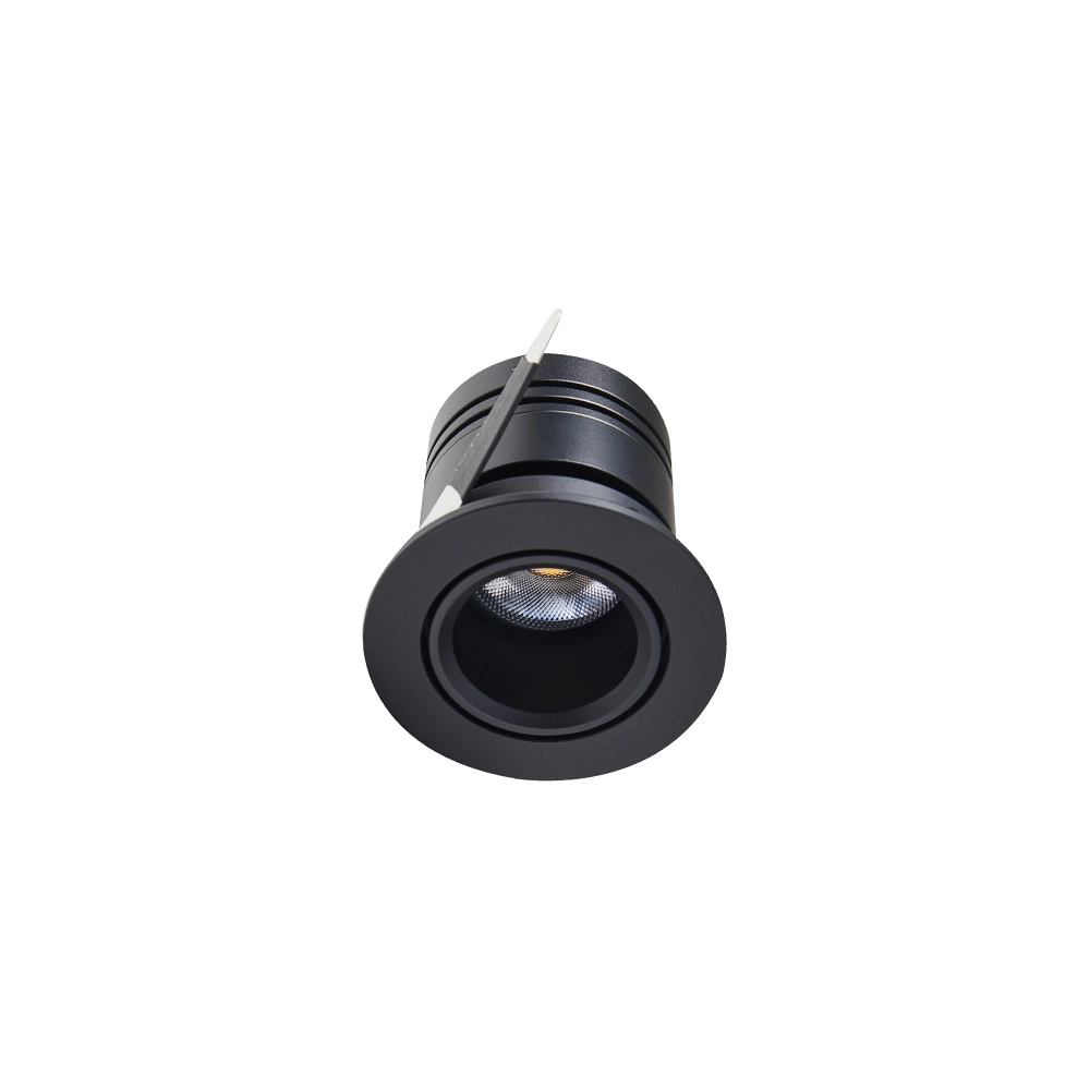 Spot De Embutir Nordecor Lun Redondo Led Alto Irc 90 10w Bivolt Preto 2700k Luz Amarela 6507