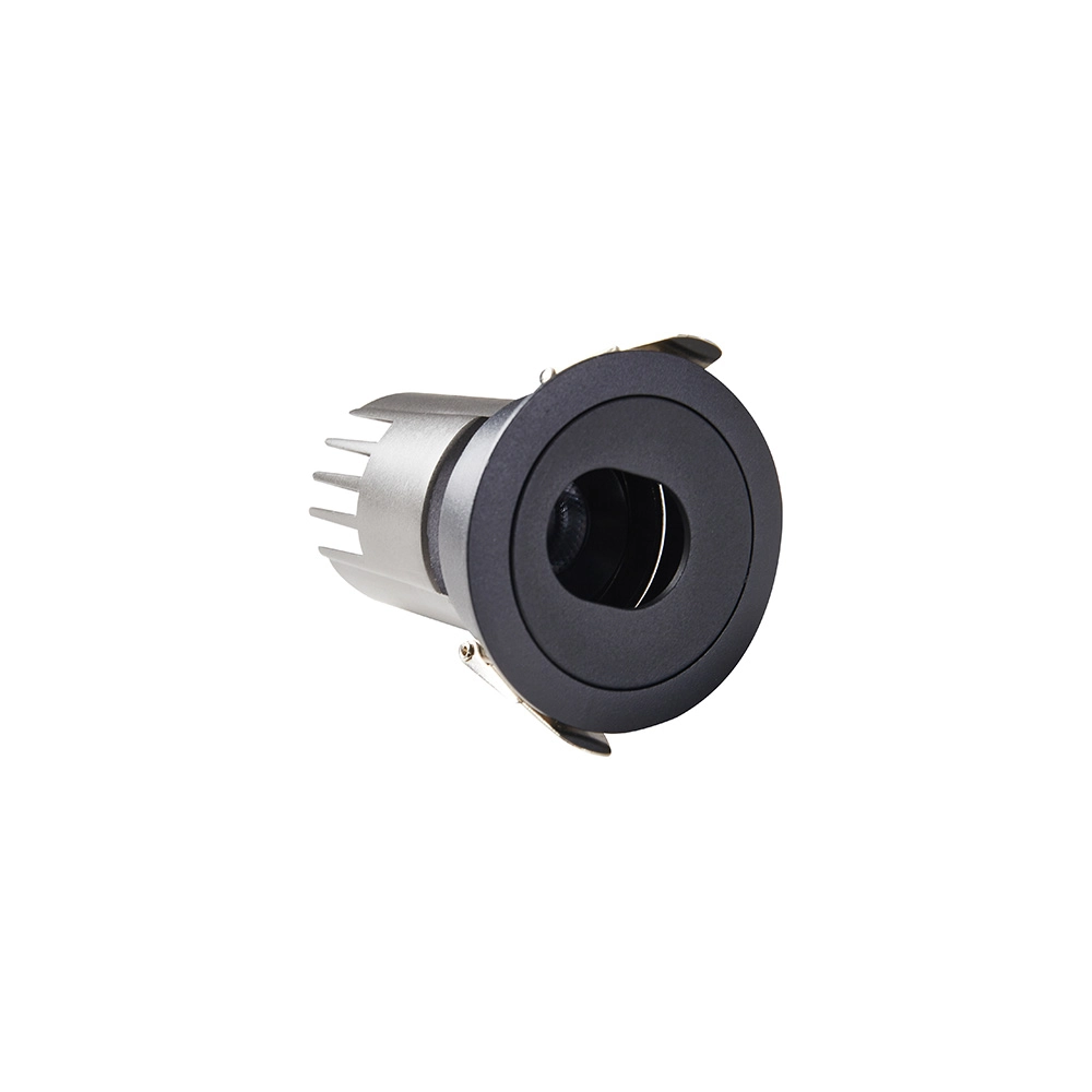 Spot De Embutir Nordecor Mayn Redondo Led Alto Irc 97 7w Bivolt Preto 2700k Luz Amarela 6509