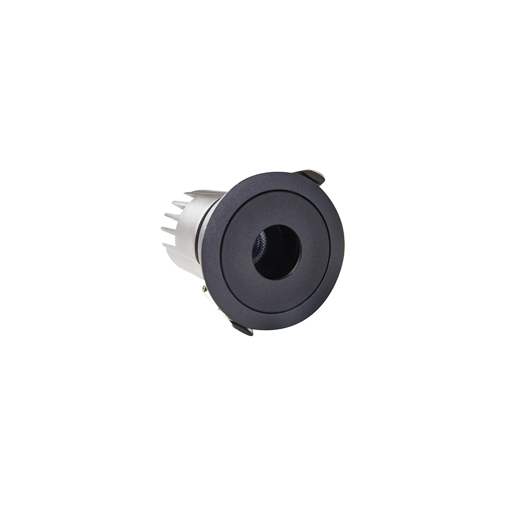 Spot De Embutir Nordecor Zaon Redondo Led Alto Irc 97 7w Bivolt Preto 2700k Luz Amarela 6513
