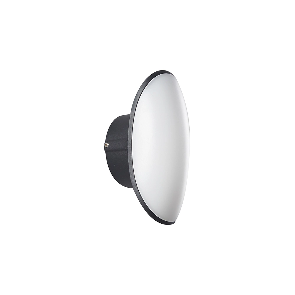 Arandela Nordecor Pako Redonda 2w+5w Led Bivolt Preto 3000k Luz Amarela 2852
