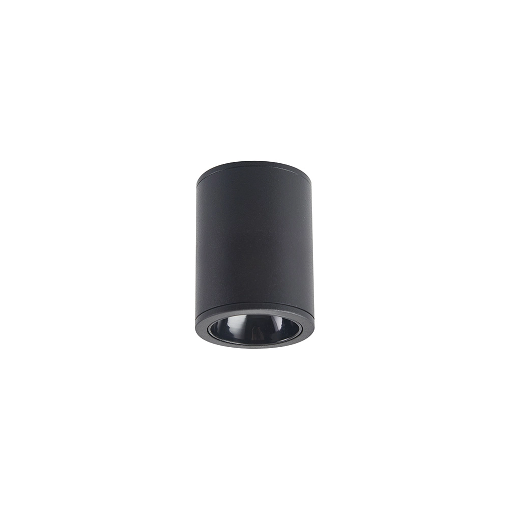 Spot De Sobrepor Nordecor Klor Mini Redondo Led 3w Bivolt Preto 3000k Luz Amarela 6590