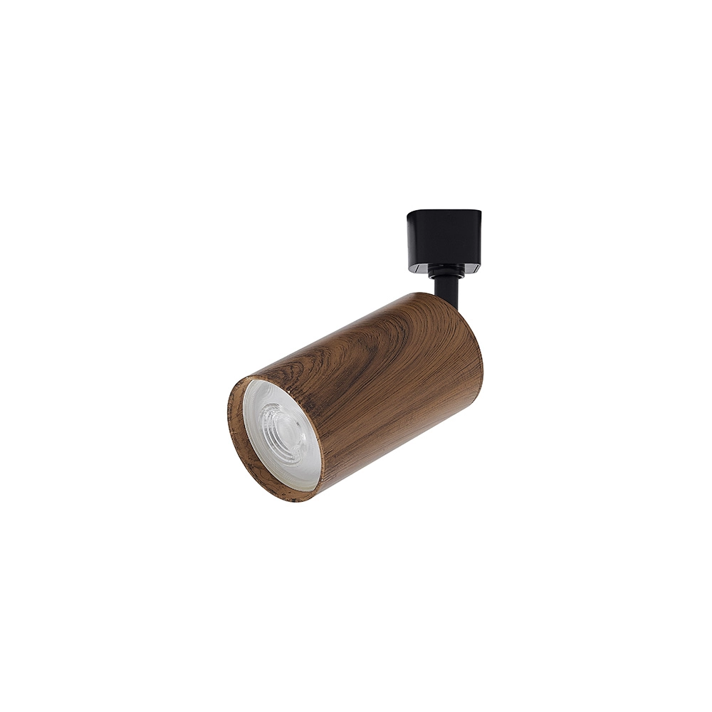 Spot Direcionável Para Trilho Eletrificado Nordecor Holzi Par20 E27 Bivolt Imbuia / Preto 6606