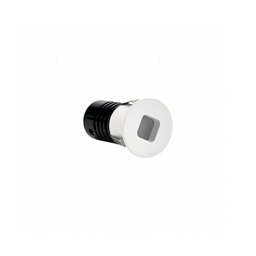 Spot De Embutir Nordecor Domy Nam Mini Redondo Led Alto Irc 90 1w Bivolt Branco 3000k Luz Amarela 6524