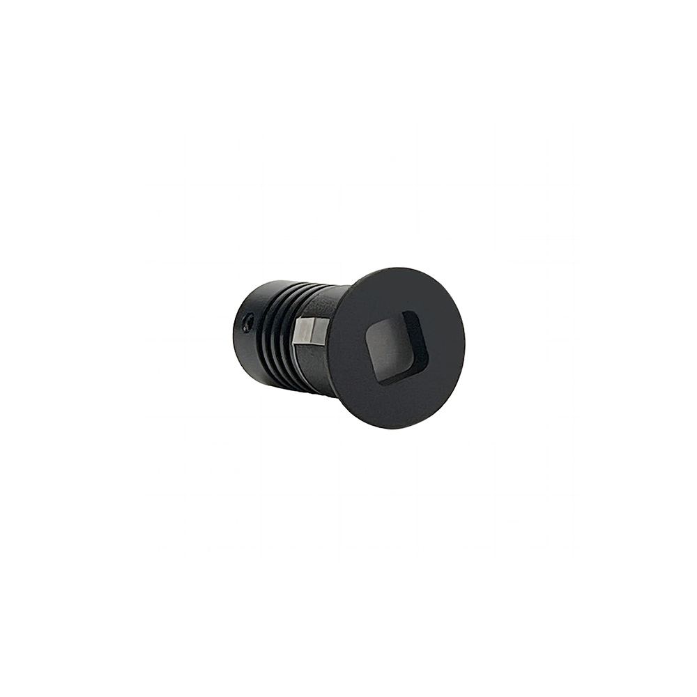 Spot De Embutir Nordecor Domy Nam Mini Redondo Led Alto Irc 90 1w Bivolt Preto 3000k Luz Amarela 6525
