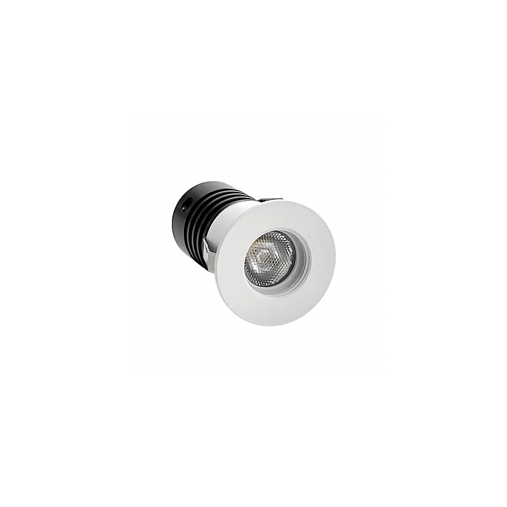 Spot De Embutir Nordecor Auko Mini Redondo Led Alto Irc 90 1w Bivolt Branco 3000k Luz Amarela 6528
