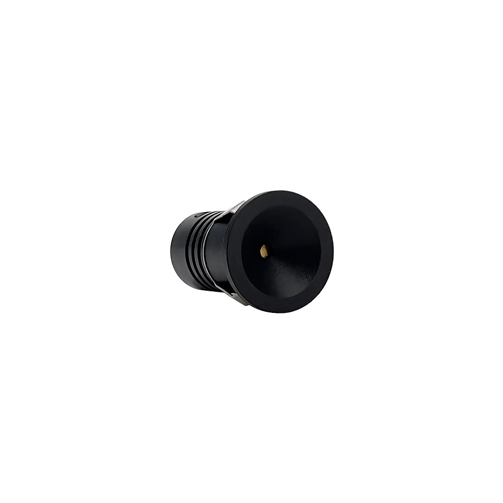 Spot De Embutir Nordecor Auko Ono Mini Redondo Led Alto Irc 90 1w Bivolt Preto 3000k Luz Amarela 6533