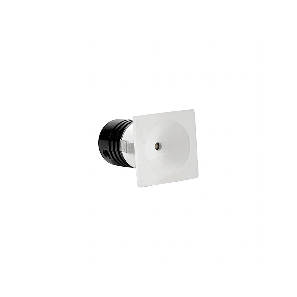 Spot De Embutir Nordecor Auko Ono Mini Quadrado Led Alto Irc 90 1w Bivolt Branco 3000k Luz Amarela 6534