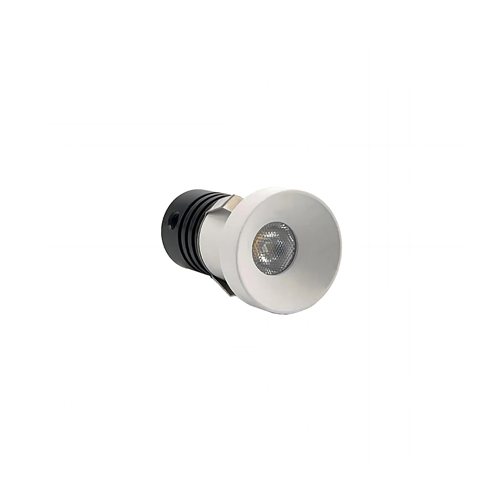 Spot De Embutir Nordecor Auko Lai Mini Redondo Led Alto Irc 90 1w Bivolt Branco 3000k Luz Amarela 6536
