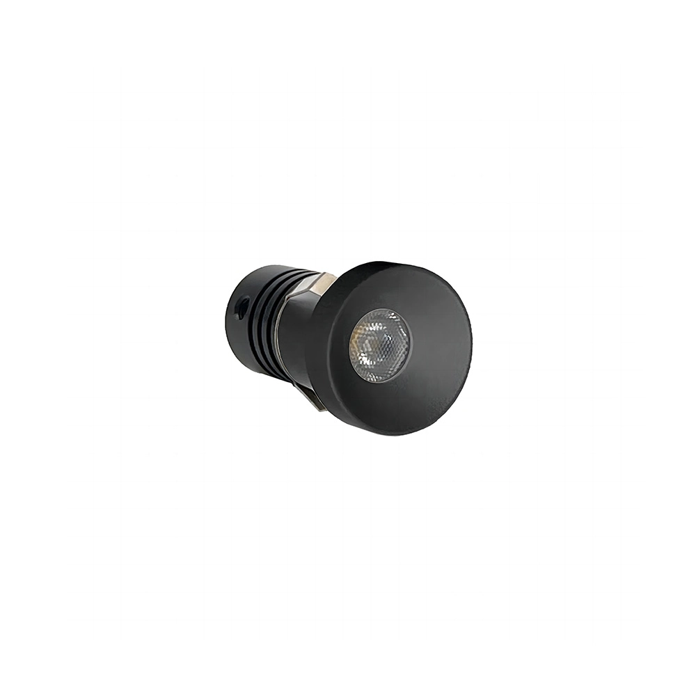 Spot De Embutir Nordecor Auko Lai Mini Redondo Led Alto Irc 90 1w Bivolt Preto 3000k Luz Amarela 6537