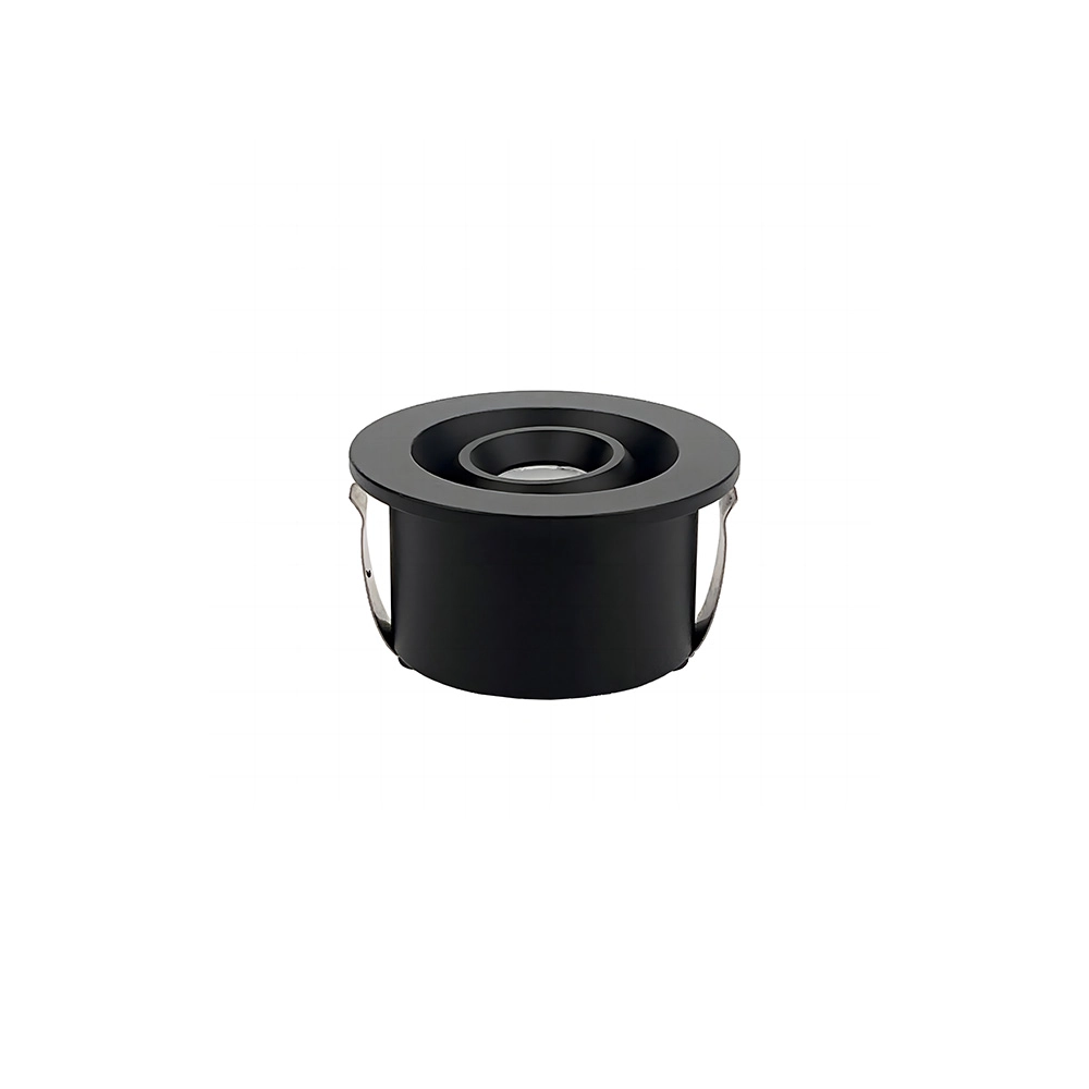 Spot De Embutir Nordecor Ollo Mini Redondo Led Alto Irc 90 3w Bivolt Preto 3000k Luz Amarela 6543