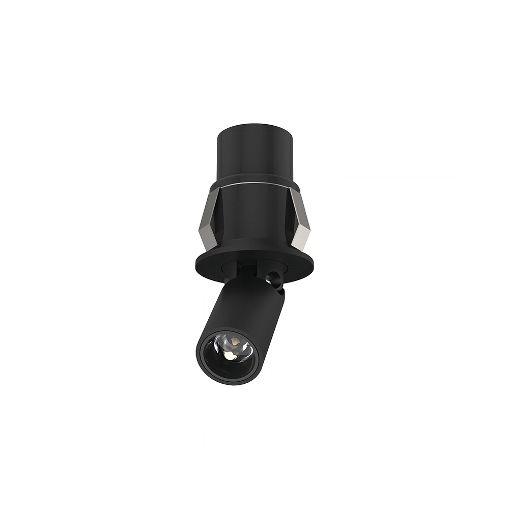 Spot De Embutir Retrátil Nordecor Mali Led Alto Irc 90 3w Bivolt Preto 3000k Luz Amarela 6545