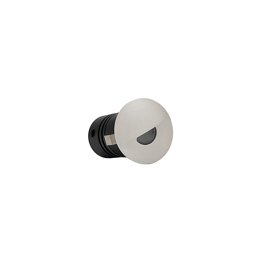 Balizador Nordecor Mini Romi Redondo De Embutir Alto Irc 90 Led 1w Bivolt Branco 3000k Luz Amarela
