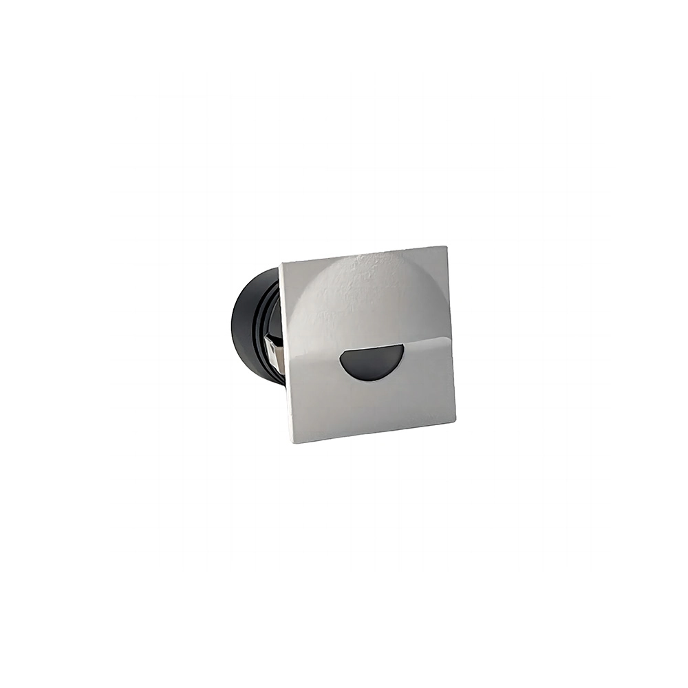 Balizador Nordecor Mini Romi Quadrado De Embutir Alto Irc 90 Led 1w Bivolt Branco 3000k Luz Amarela