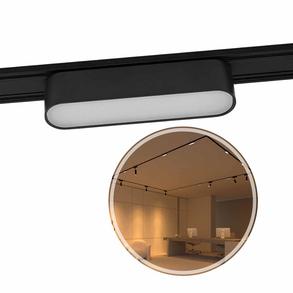 Módulo Led Difusor Kay Magnético 6w Br. Quente P/ Trilho 6555 Nordecor St3071
