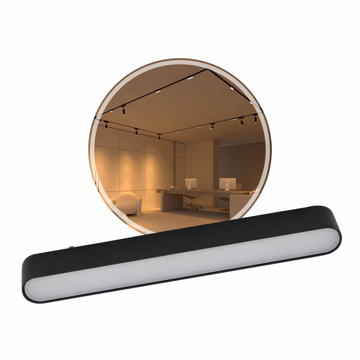 Spot Módulo Led Difusor Kay Magnético 12w Br.quente P/ Trilho Nordecor St3071