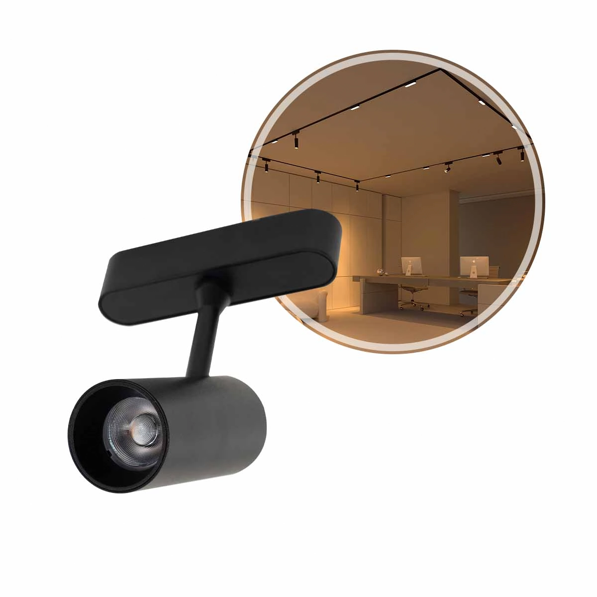 Spot Led Magnético Kay In 24° 9w Br. Quente P/ Trilho 6557 Nordecor St3071
