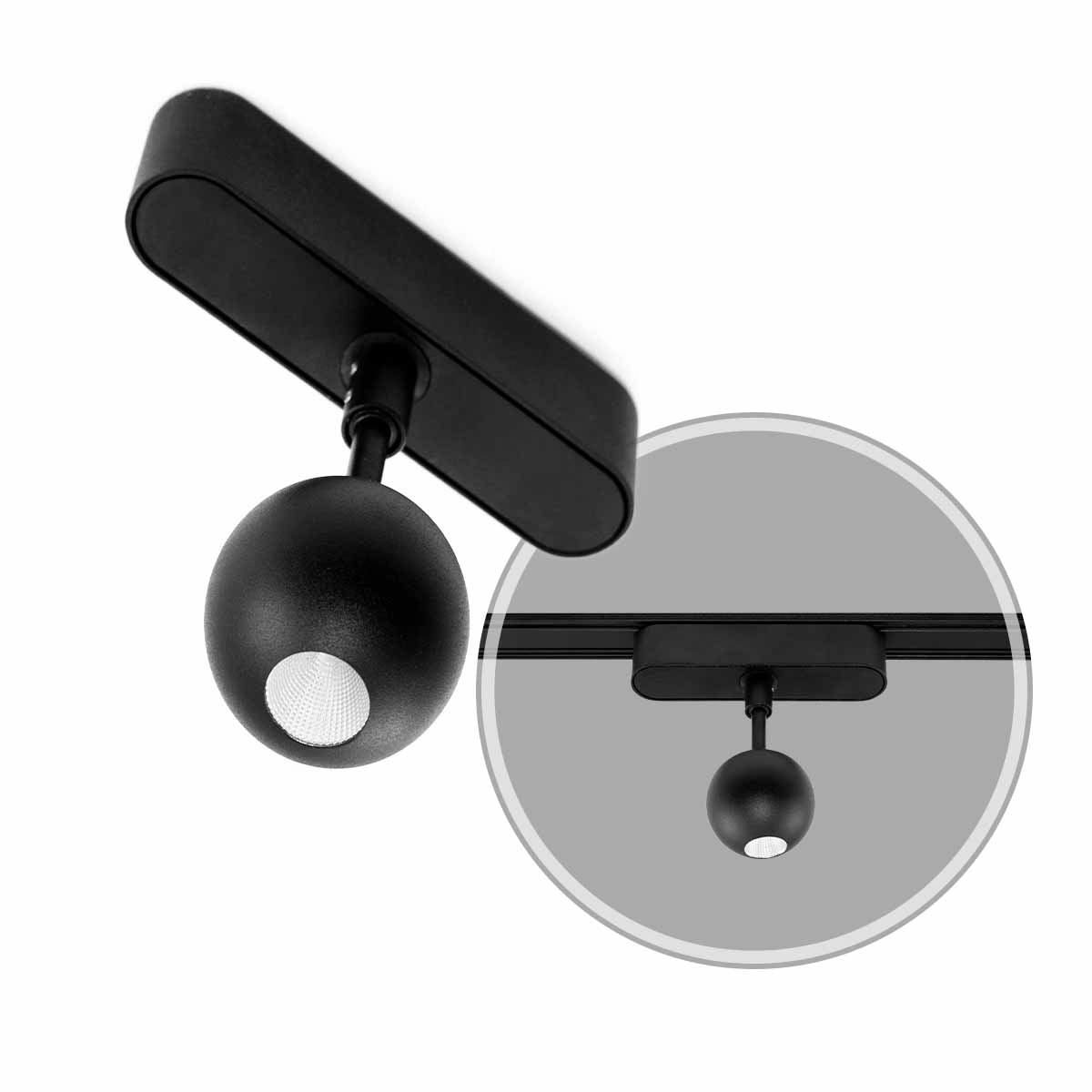 Spot Led Magnético Kay Tez 38° 5w Br. Quente P/ Trilho 6559 Nordecor St3071