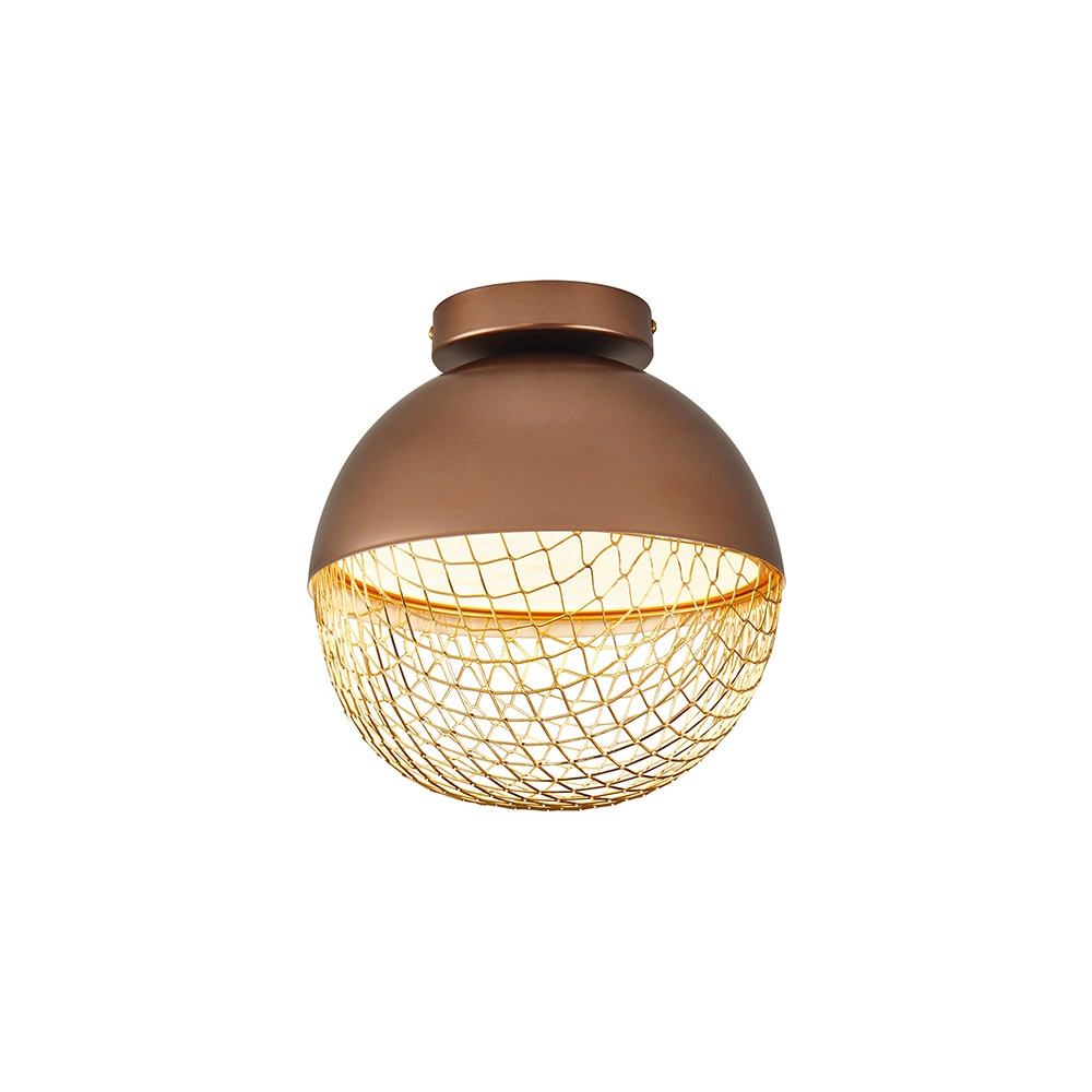 Plafon Nordecor Rezi 2931 25cm Led Bivolt Cobre / Dourado Brilho Cobre / Dourado 2931