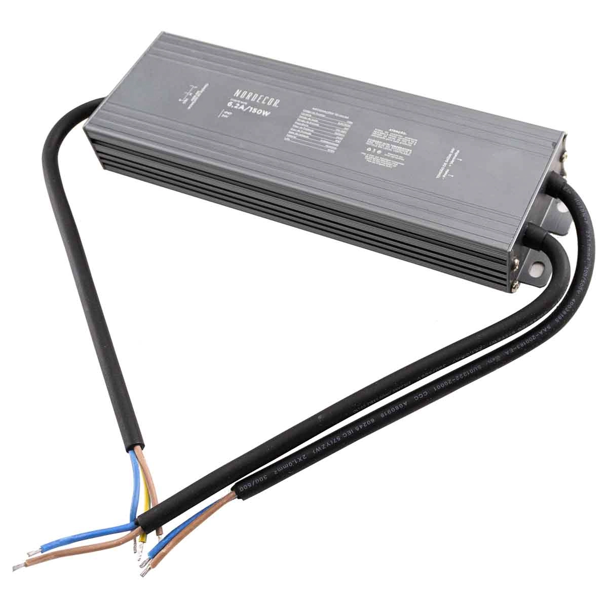 Fonte De Alimentação 24v Ip67 150w 6,2a Bivolt 7286 Nordecor St3123