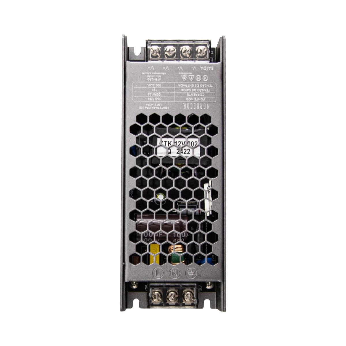 Fonte De Alimentação Nord Dc12v P/ Fita Led 120w 10a Ip20 7288 Nordecor St3216