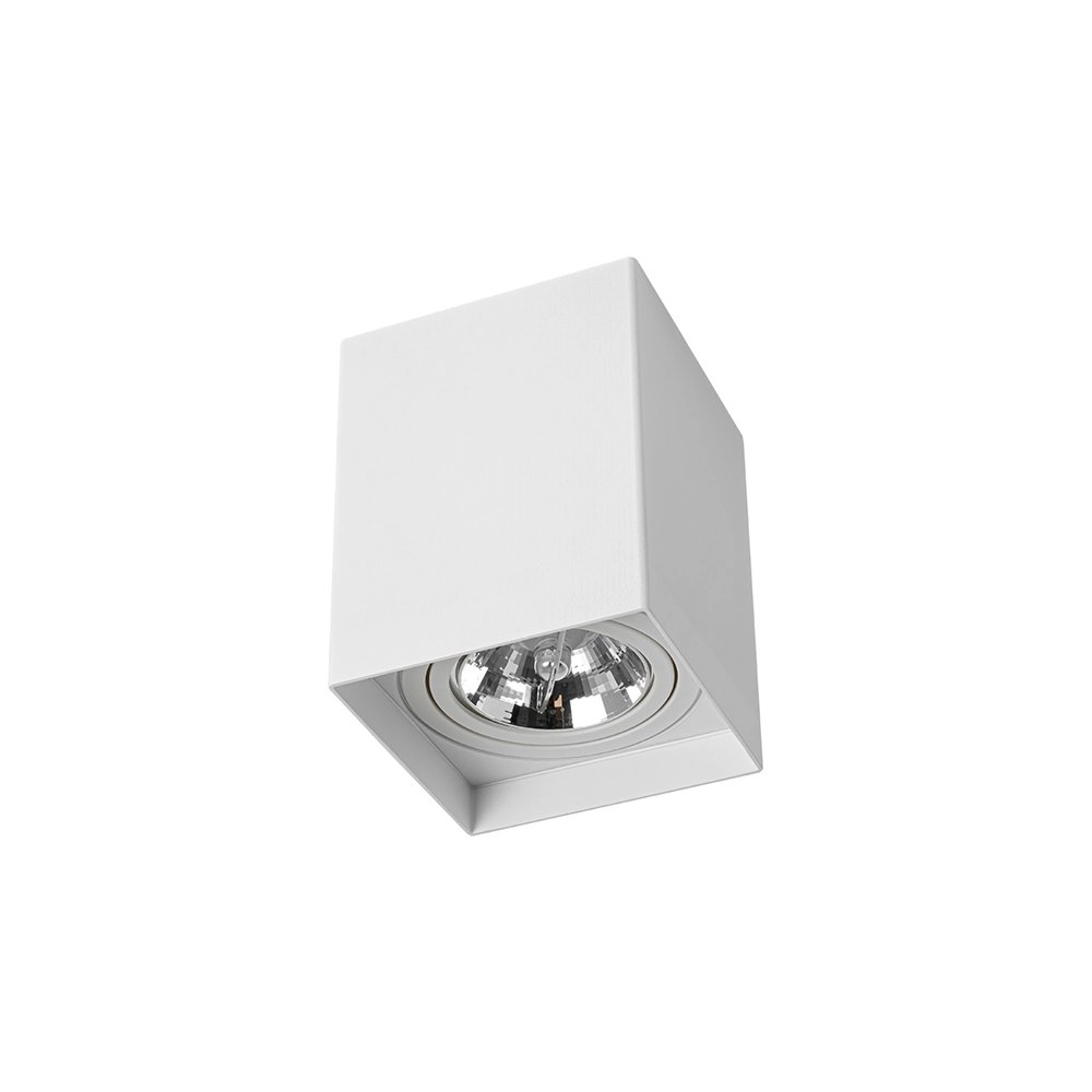 Spot De Sobrepor Recuado Nordecor Loyo Up Ar70 Gu10 Quadrado Branco