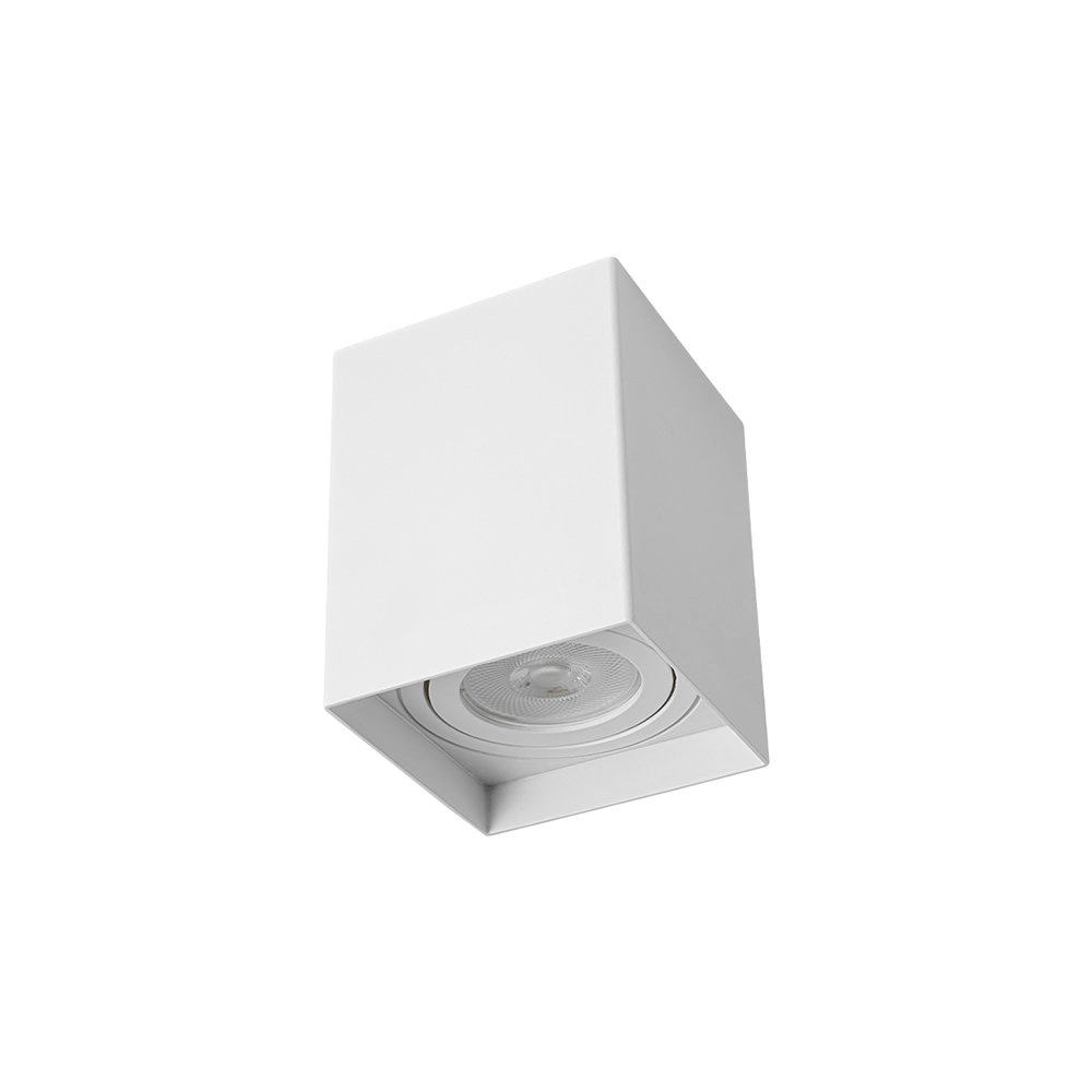 Spot De Sobrepor Recuado Nordecor Loyo Up Par 20 E27 Quadrado Branco