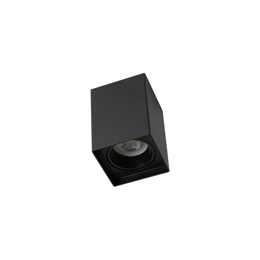 Spot De Sobrepor Recuado Nordecor Loyo Up Mr16 Gu10 Quadrado Preto