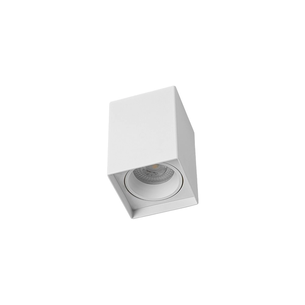 Spot De Sobrepor Recuado Nordecor Loyo Up Mr16 Gu10 Quadrado Branco