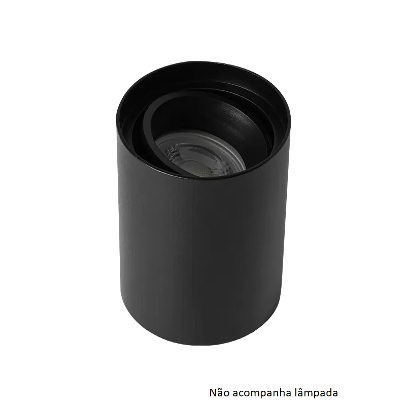 Spot Sobrepor Box Redondo Loyo Up Recuado Mv Mr16 Preto Abs-nordecor