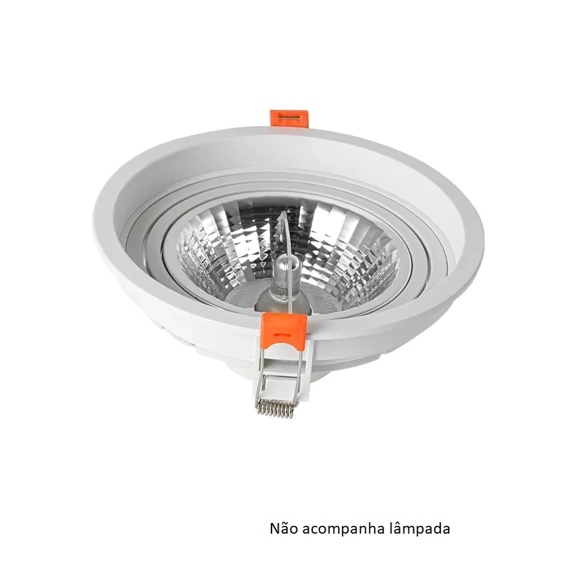Spot Embutir Redondo Loyo Recuado Clic Mv P/ar111 Branco Abs-nordecor