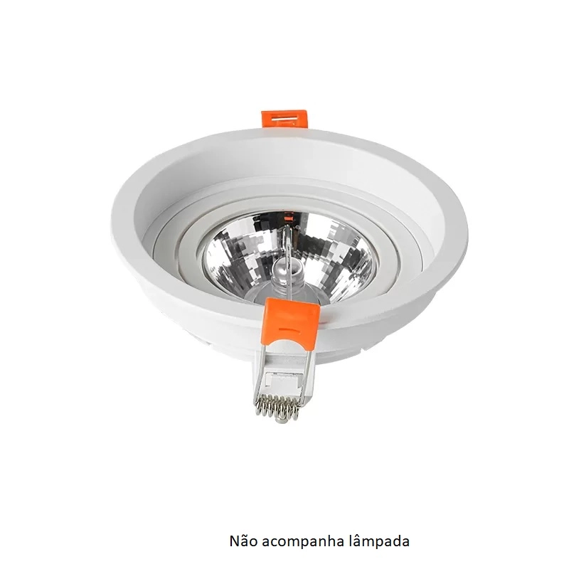 Spot Embutir Redondo Loyo Recuado Clic Mv P/ar70 Branco Abs-nordecor