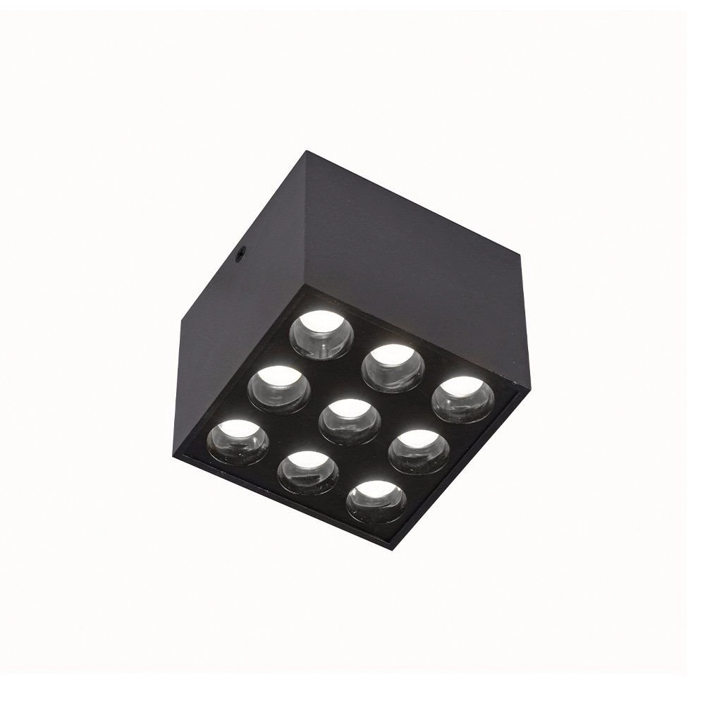 Spot De Sobrepor Nordecor Downlight Powerus Led Alto Irc 90 18w Bivolt Preto 4000k