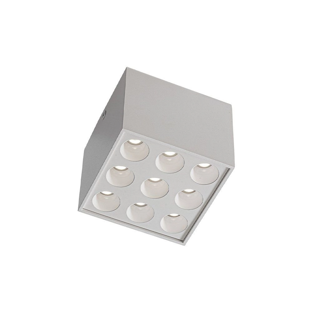 Spot De Sobrepor Nordecor Downlight Powerus Led Alto Irc 90 18w Bivolt Lente Branca 4000k