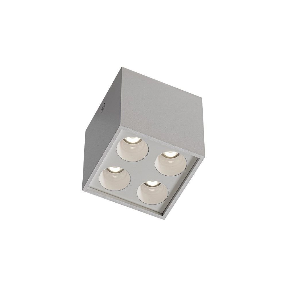 Spot De Sobrepor Nordecor Downlight Powerus Led Alto Irc 90 8w Bivolt Lente Branca 4000k