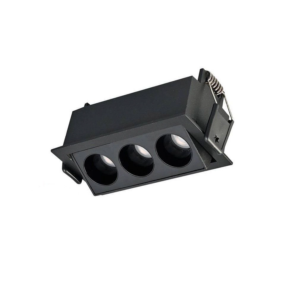 Spot De Embutir Nordecor Downlight Powerus Led Direcionável Alto Irc 90 6w Bivolt Preto 4000k