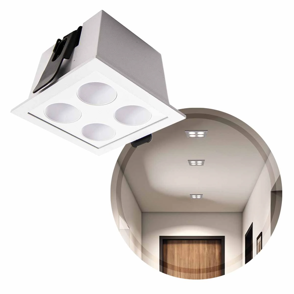 Spot Led Downlight Powerus Embutir 8w 3000k 38° Irc90 6732 Nordecor St3223