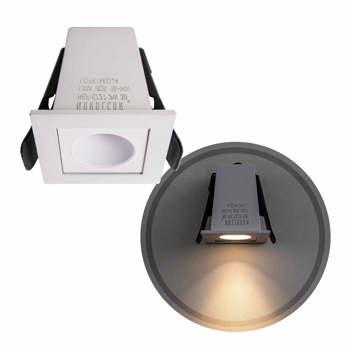 Spot Downlight Powerus Embutir 38° Led 2w 3000k 190lm 6727 Nordecor St2992